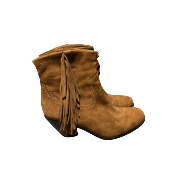 Sam Edelman Shoes - Sam Edelman Boots Women 8 Leather Suede Fringe Louie Side Zip Western